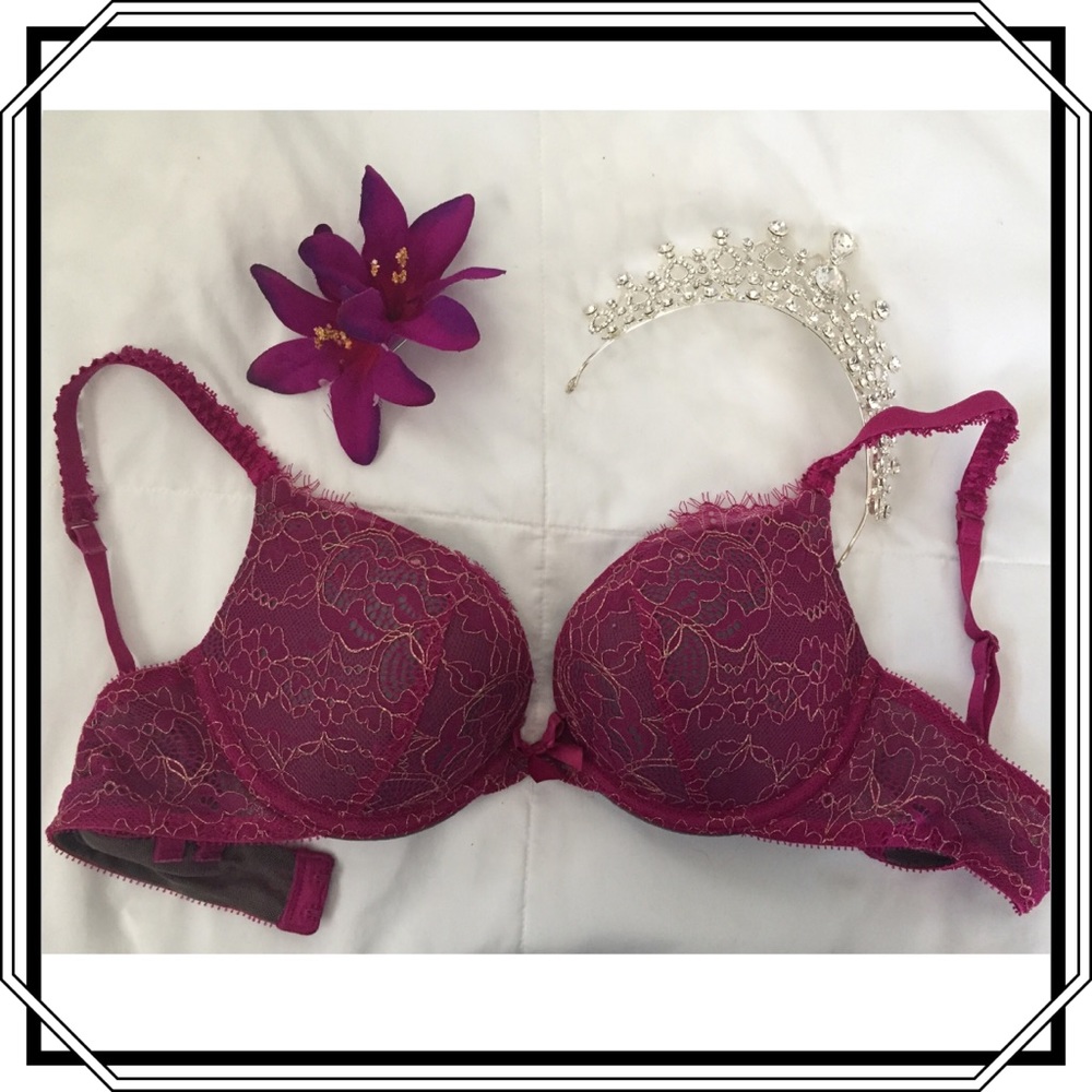Lace Pushup Bra / 32B / Purlpe